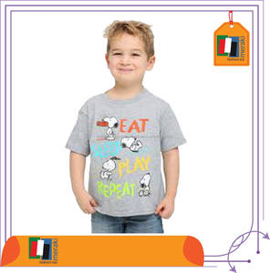 Alibaba Sports Manufacturers in Ludhiana Rubber Print Moisture Absorption <b>Tops</b> for Children T-Shirts - Product Image 1