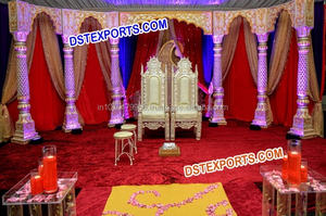 Decoración de escenario de boda nigeriana, fabricante indio de escenario de boda asiática, a la venta - Product Image 3