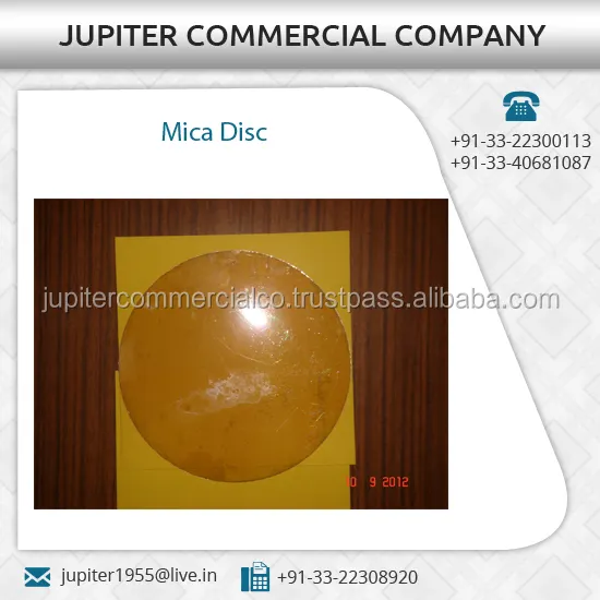 Superior Grade Precise Finishing Round Mica Disc Available for Bulk Buyers