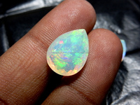 Opale d'Éthiopie en gros, pierre précieuse en vrac, 12x16mm, taille goutte de poire, effet de changement de couleur naturel, 5 carats, pour la fabrication de bijoux, prix d'usine