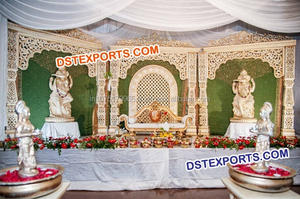 Escenario de Boda Musulmana de Bollywood, Escenario de Boda Grande Estilo Shahi, Arco de Recepción de Boda de Aspecto Real, Precio Directo de Fábrica en el Reino Unido - Product Image 5