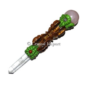 Curación Natural Fengshui herramienta Ojo de tigre Dorje Varitas tibetanas Vendedor superior Varitas curativas tibetanas en línea - Product Image 1