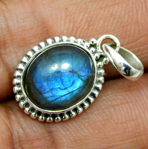 Magnifique pierre naturelle en Labradorite, bijoux en argent Sterling 925, pendentif fait à la main en argent - Product Image 2