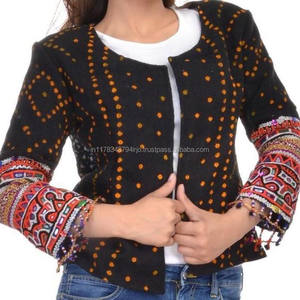 Chaqueta Bomber de Terciopelo Bordada Estilo Ibiza y Banjara para Mujer, Transpirable y de Secado Rápido - Product Image 1