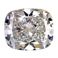 Dqgia — grand diamant fabricant en forme de coussin, authentique, certifié fantaisie