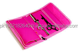 Pochette de ciseaux de salon monobloc professionnelle en cuir et Racine de haute qualité disponible en différentes couleurs - Product Image 6