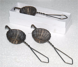 <b>Set</b> of 2 <b>Vintage</b> <b>Tea</b> Strainers Elegant Design Durable Metal Perfect for <b>Tea</b> Lovers and Fine <b>Tea</b> Brewing - Product Image 1
