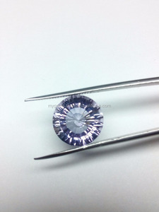 Pierre de taille concave riche en améthyste rose ronde de 12mm - Product Image 4