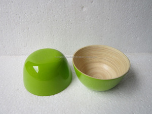 Customized size bamboo product bamboo dinnerware type and colorful bowl - Product Image 3