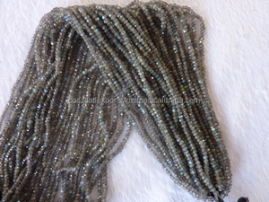 ลูกปัดหินเจียระไน2มม. อัญมณีลาบราดอไรต์ธรรมชาติสีฟ้าและแวววาว - Product Image 2