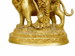 Estatuas hechas a mano tradicionales de Dios indio latón indio bronce dorado Durga estatuas de Dios hindú - Product Image 5