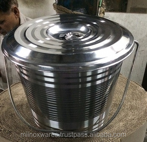 Nouveaux seaux en acier inoxydable de grande qualité du meilleur prix du vendeur et du fournisseur indiens - Product Image 2