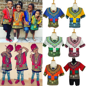 Ropa africana para niños, camisa con estampado Dashiki, vestido Hippie Tribal africano, ropa Africana Dashiki, venta al por mayor - Product Image 4