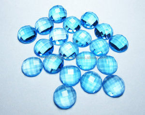 Venta al por mayor de piedras preciosas sueltas de Topacio Azul suizo de alta calidad natural semipreciosa corte brillante todos los tamaños disponibles competitivo - Product Image 3