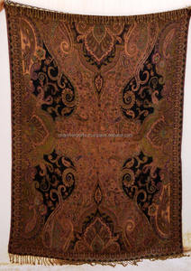 Belle couverture de styliste en laine bouillie de couleur Vintage, couvertures florales tissées à la main pour décor de plage et femmes - Product Image 3