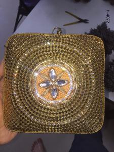 H4066 handmade metal clutch ladies gold or <b>silver</b> evening handbags clutches <b>tote</b> <b>bags</b> stone beaded party online shopping India - Product Image 6