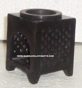 Beautiful Black Soapstone Aroma <b>Oil</b> Burner - Product Image 1