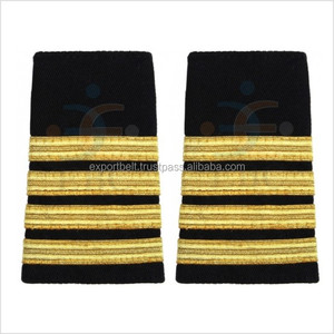 Une barre Epaulettes Stagiaire Pilote 3/8 Wide Stripes Airways French Bullion Mylar Braid OEM Pilote Epaulettes 1/2/3/4 Or Argent Rangs - Product Image 4