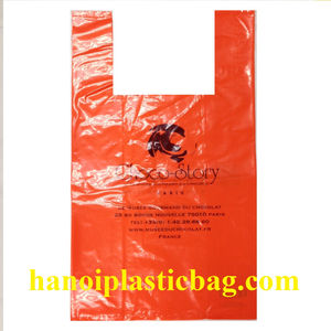 orange t-shirt handles shopping bag - Eco Plastic - Viet Nam - Product Image 2