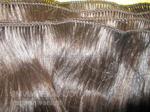 Cabello humano remy 100% virgen indio sin procesar, cabello natural marrón libre de caída, tejido de cabello de templo Trama 100% - Product Image 6