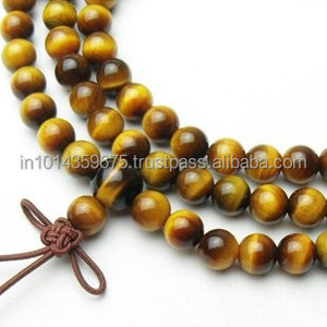 ลูกปัดตาเสือสีเหลืองธรรมชาติเกรด AAA ลูกปัดกลมราคาแข่งขัน - Product Image 4