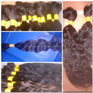 Pelo humano a granel de onda profunda. 100% pelo humano a granel sin procesar de La India. Sin piojos ni frutos secos, cabello humano a granel. - Product Image 3