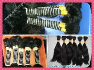 100% cheveux bruts naturels indiens vierges non transformés d'Inde. Meilleure qualité de cheveux de bonne qualité cheveux humains indiens bruts en vrac - Product Image 6