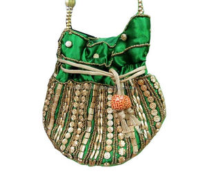 Indio boda Potli bolsa de joyería tradicional fiesta de noche de las mujeres diseñador de POTLI Cartera de embrague bolsa - Product Image 1