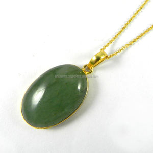 Colgante con Bisel de Piedra Preciosa Aguamarina, Chapado en Oro de 18k, Joyería Clásica para Niños, Aleación para Fabricación de Joyería de Plata IG2829 - Product Image 2