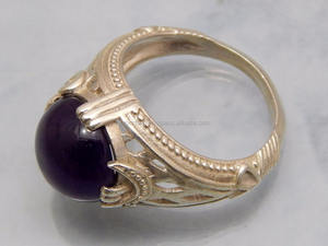 แหวนเงินพลอยอเมทิสต์สำหรับผู้หญิงแหวนแต่งงานแหวน925เงินสเตอลิง925 - Product Image 2