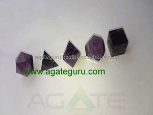 Amethyst Scared Geometry set avec boîte en bois Wholesale Geometry Five pcs Sets Meditation Healing Kit - Product Image 2