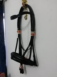 Brida de caballo de cuero genuino de alta calidad, banda para la frente con canal vacío y relleno de cuero de oveja supersuave - Product Image 3