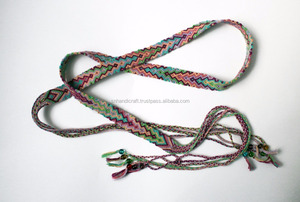Cinturón de macramé tejido a mano, cordón tribal, estilo hippie, bohemio, gitano, el arte hecho a mano - Product Image 1
