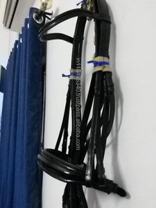 Bride en cuir anglais Canal vide Brow Band Patient Leather Anatomic Nose Band Horse Racing Products From India - Product Image 6