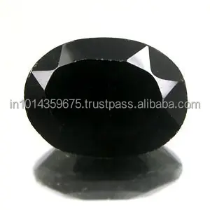 FACETS GEMS siyah oniks değerli taşlar Oval kesim CZ siyah elmas taş