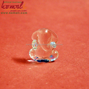 รูปปั้นพระพิฆเนศคริสตัลสไตล์ย้อนยุครูปปั้นแก้วใสรูปปั้นสำหรับตกแต่งบ้านลวดลายสี - Product Image 5