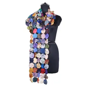 Handmade Vintage Style Scarf Flower Shape Work Trendy Design For Girls SC0802 Scarf