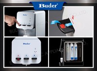 Purificateur d'eau électrique de bureau en plastique durable Buder Pou avec distribution d'eau chaude/froide, filtration en 3 étapes pour la maison et le bureau