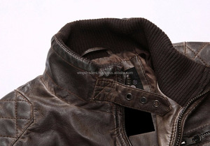 แจ็กเก็ตหนังแกะสำหรับผู้ชาย, แจ็กเก็ตหนังแกะขนาดพลัสไซส์ถักลายแฟชั่น - Product Image 3