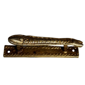 Handmade Antique Golden Brass Tribal Fish Handle Pack of 1 Door Handles Home Decor Cabinet Pulls MH-35 - Product Image 1