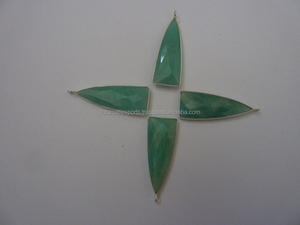 Amazonite Gemstone Point Bezel Connector - Product Image 5