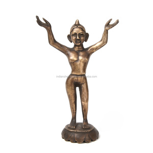 Statue indienne en laiton multicolore de dieu Tribal faite à la main, Statue en Bronze, Statues indiennes en laiton - Product Image 1