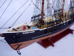 โมเดลเรือไม้เมฆบินสำหรับตกแต่งเฟอร์นิเจอร์บ้านและของขวัญพร้อมการออกแบบภาพวาดสำหรับกล่องบ้าน - Product Image 2