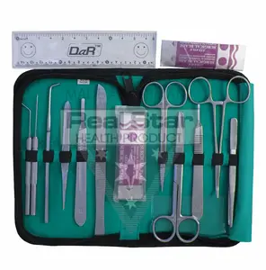 Kit de disseção de instrumentos veterinários avançados, kit completo de instrumentos de sutura cirúrgica para estudantes