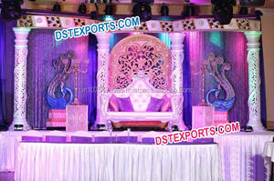 Decoración de Escenario para Bodas Punjabi, Estilo Real, Fabricante de Escenarios para Bodas, Decoración de Escenarios de Estilo Moderno - Product Image 3