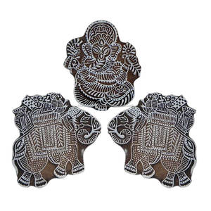 Handmade Mix <b>Wooden</b> Printing <b>Blocks</b> for Textile Printing on Indianshelf Only WB-833 - Product Image 1