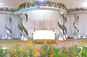 งานแต่งงานทองคริสตัลไฟเบอร์ Mandap ไฟเบอร์คริสตัลงานแต่งงานเจดีย์ Mandap งานแต่งงานผู้ผลิต Mandaps - Product Image 4