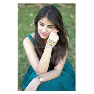 Bracelet manchette géométrique décontracté pour femme en acier inoxydable multicolore réglable avec agate, accessoire de mode vintage et élégant, sans nickel - Product Image 2