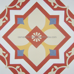 Azulejo Encáustico CTS 55.x - Fábrica CTS Vietnam - Vietnam Cement Tile Corp 150x150mm, Detalles Modernos para Interiores de Villas - Product Image 1