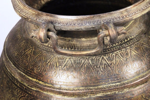 Jardinière en Bronze de couleur Antique en laiton indien fait à la main, 23.5x24.5 pouces AMP-14 - Product Image 4
